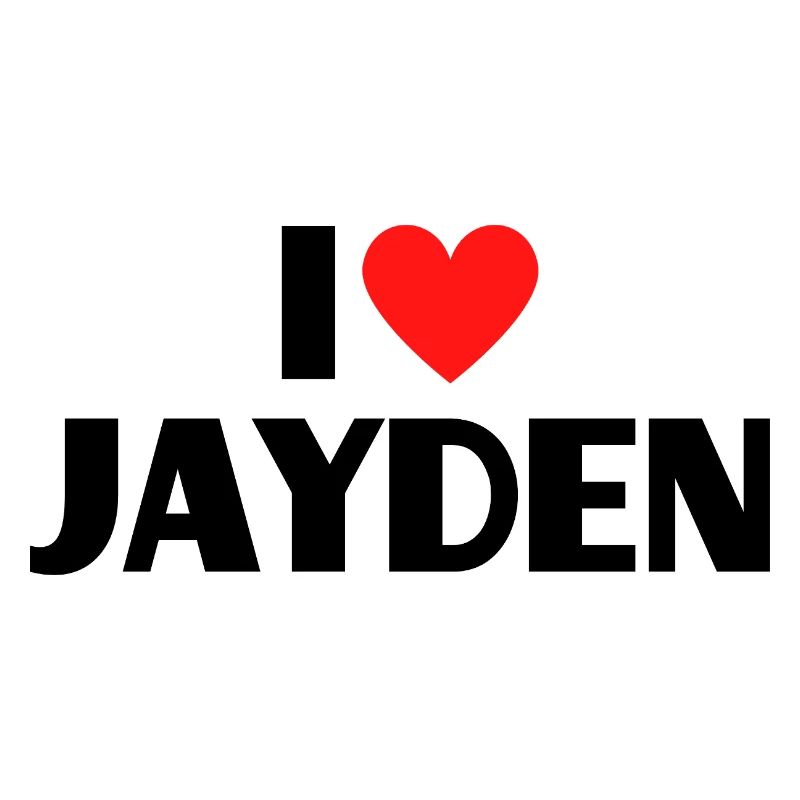 J’aime le cœur de Jayden Cadeau de nom graphique