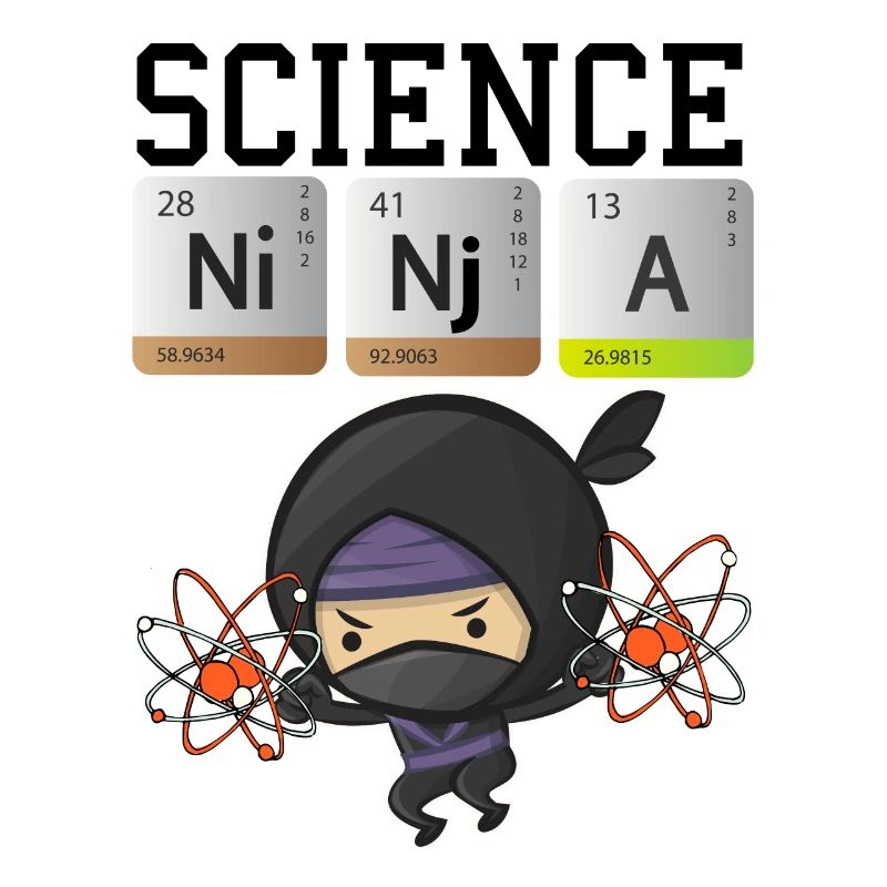 Science Ninja Design Funny Chemistry Elements