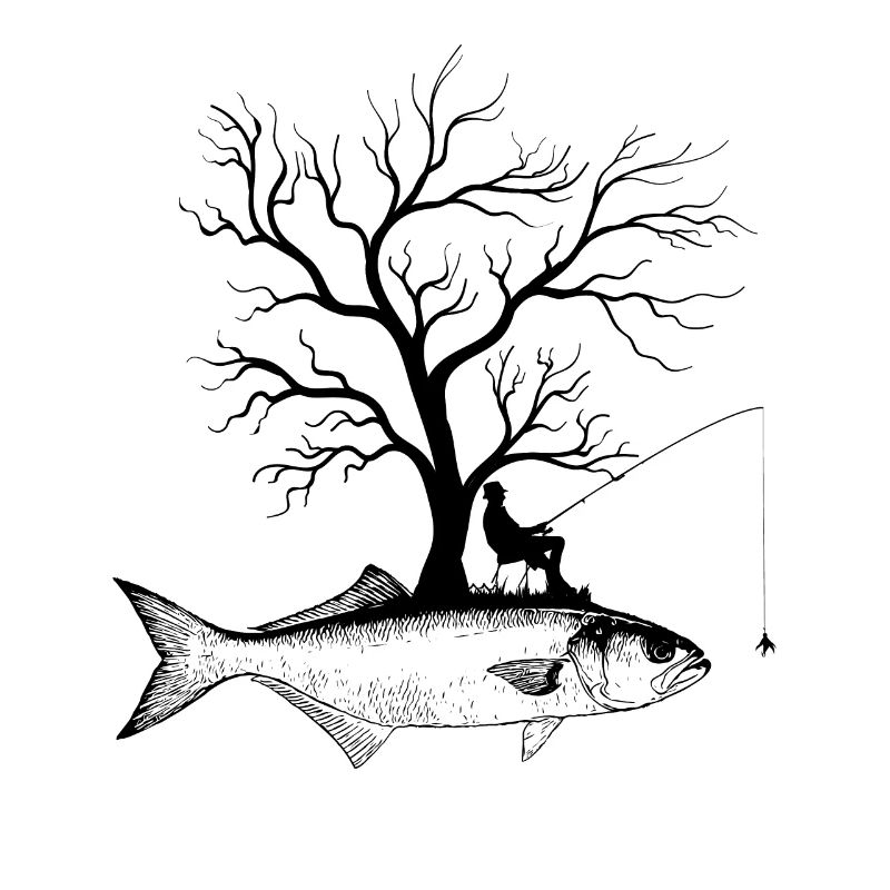 Arbre graphique - Poisson Poisson Bleu