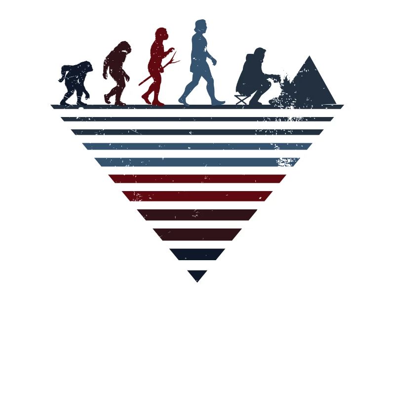 Menschliche Evolution - Vintages Camping
