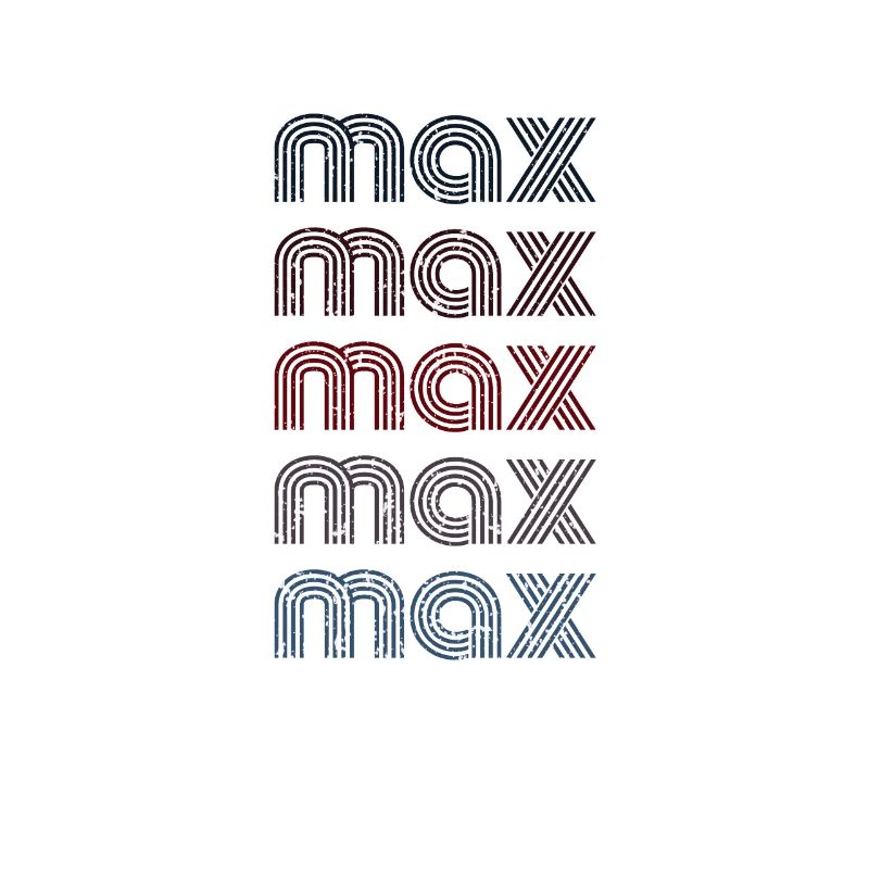 70s Retro Name Vintage Personalized Max