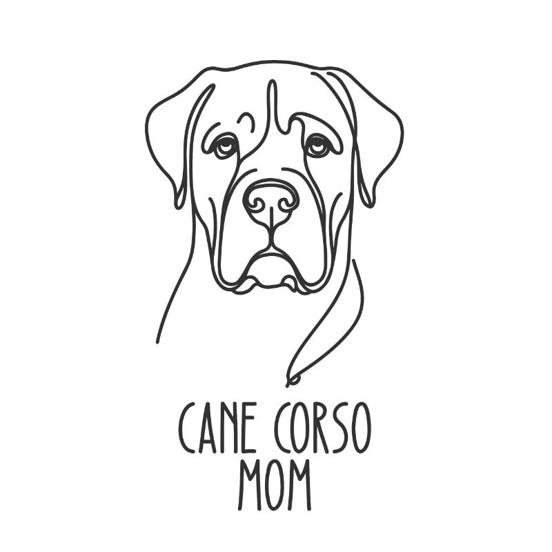 Line Art Mom - Cane Corso