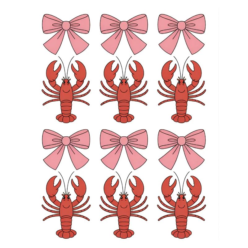 Coquette Lobster Bows Pattern