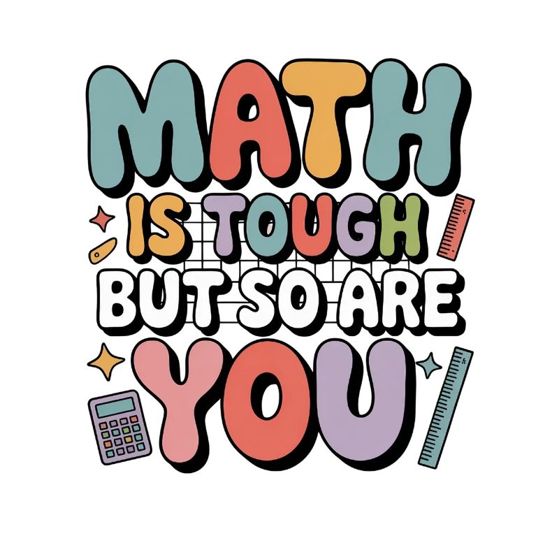 Mathe ist hart du auch! Lehrer Motivation Spruch