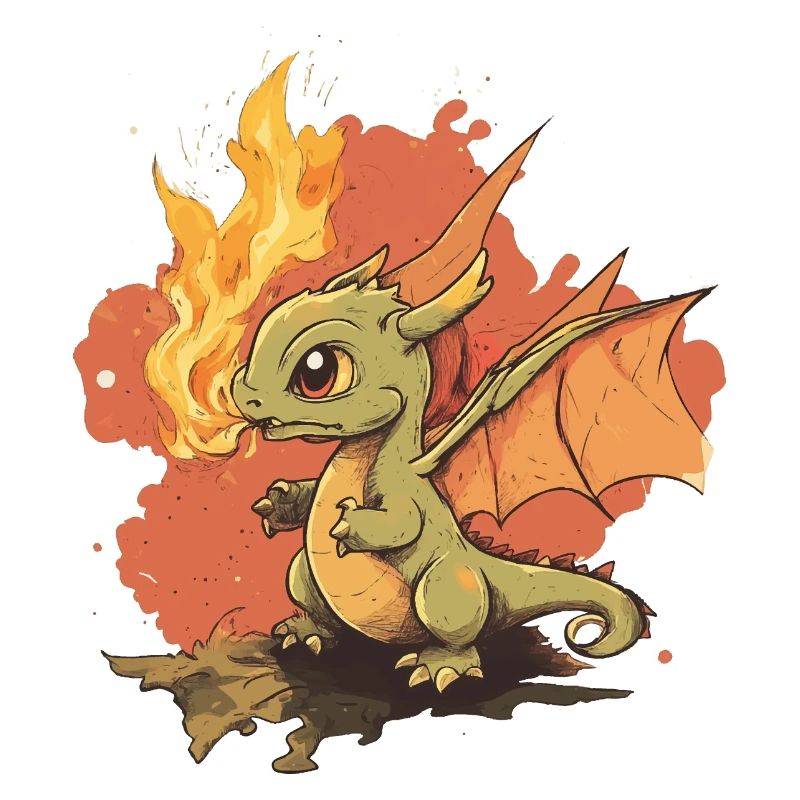 Drache grün