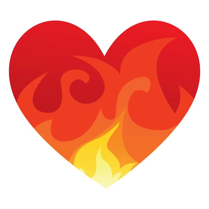 Heart with fire eu