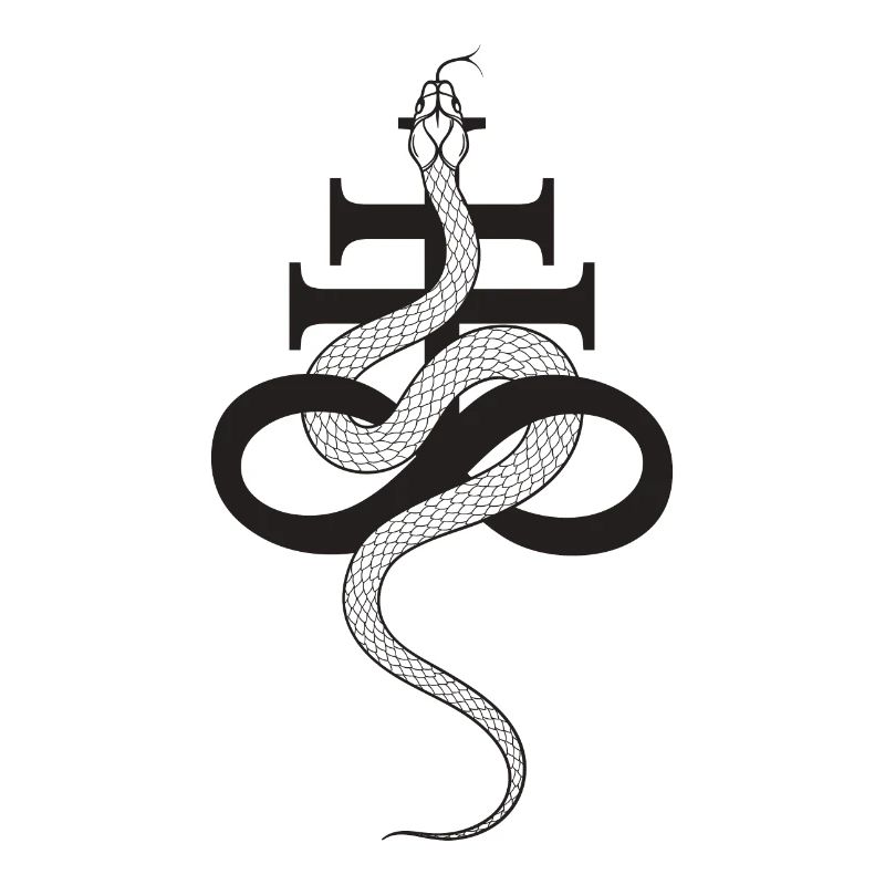 Croix de léviathan serpent noir