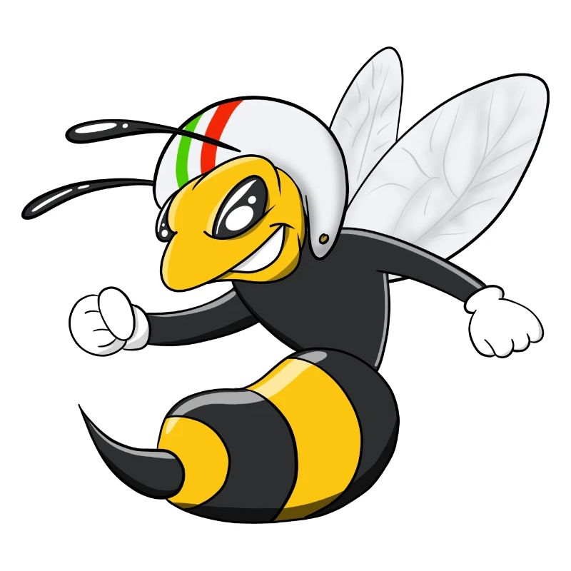 Frelon guêpe cool avec casque