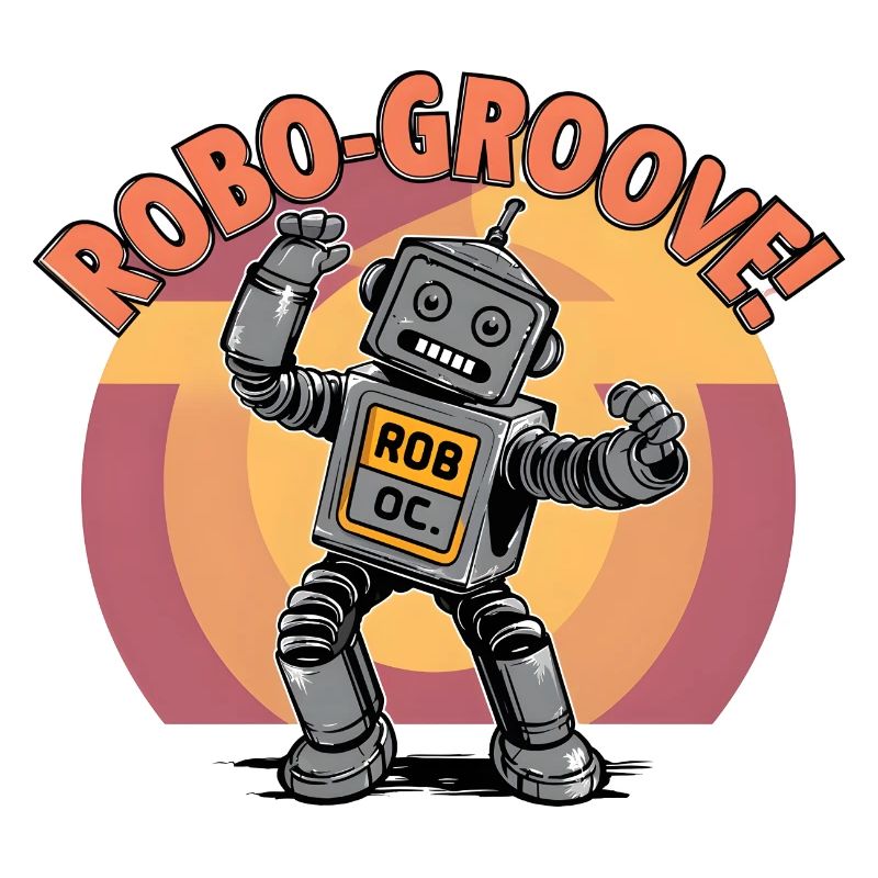 Artwork - Robo-groove! Robot Dancing Digital Art