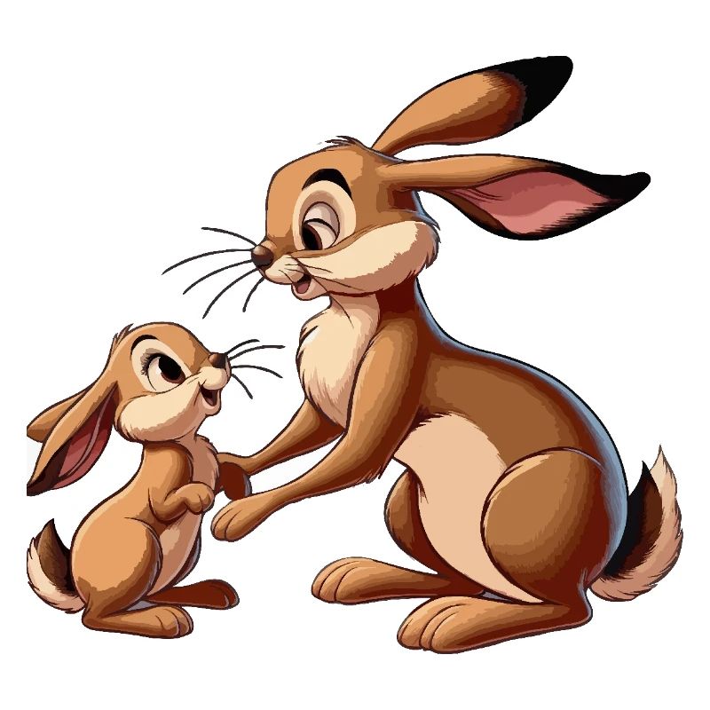 Hare with young brown