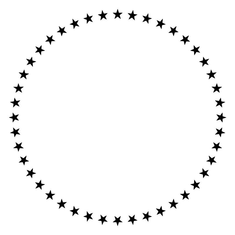 Étoile cercle géométrie