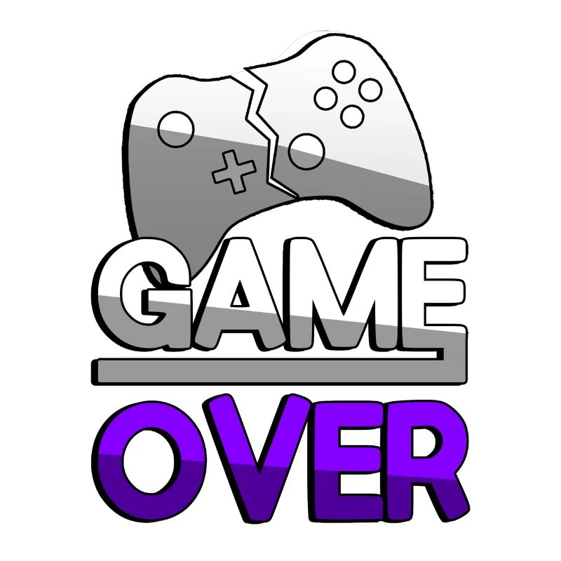 GAME OVER (Lila) + Controller - Gaming