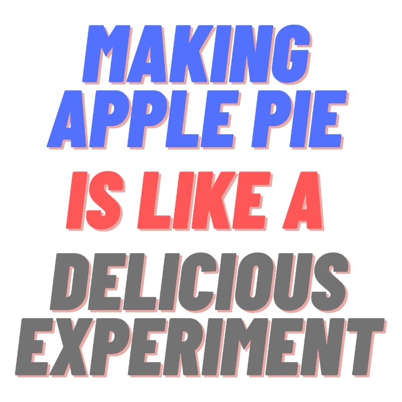 Apple pie with grey lettering