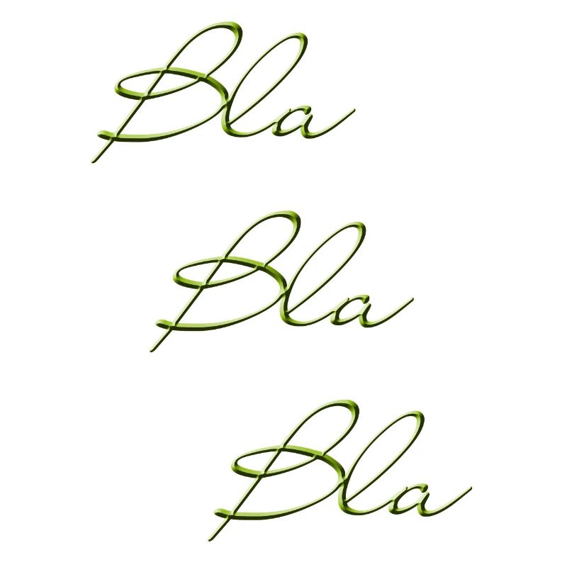 Bla Bla Dreifach Grüner Script