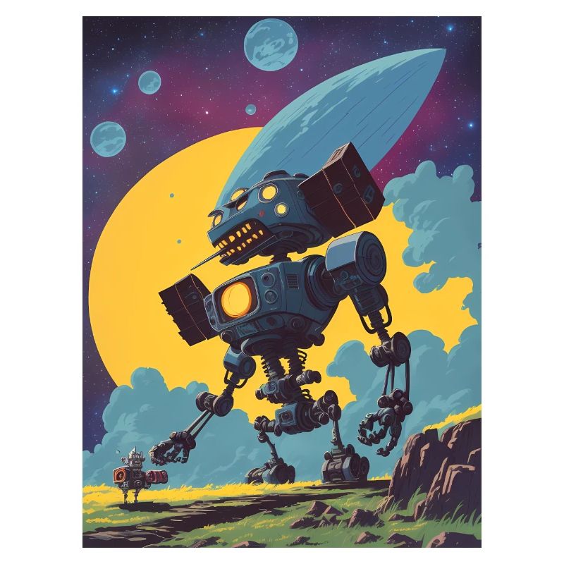 50s Cartoon - Crazy Robot - Sci-Fi