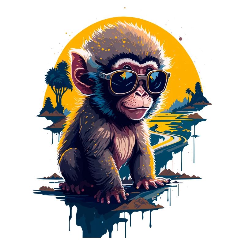 Cooler Affe