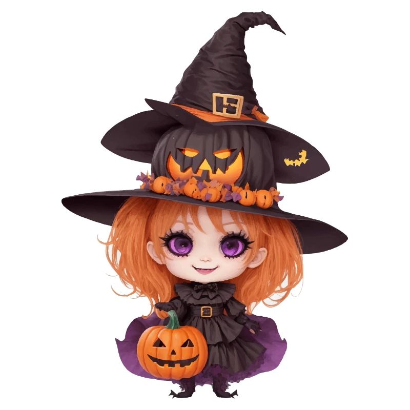Helloween Pumpkin Witch