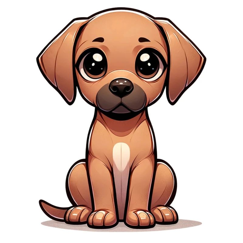 Illustration numérique de mignon Rhodesian Ridgeback