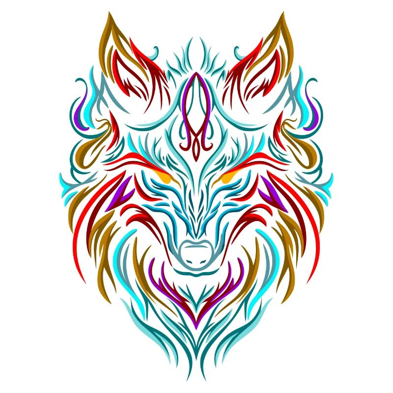 Wolf Tattoo Bunt