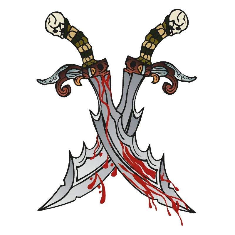 Dolchmesser Dolch Blut Desisn 4W Blut