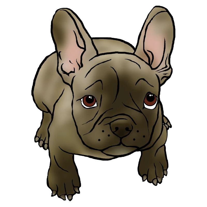 Chiot bouledogue français dans le style BD