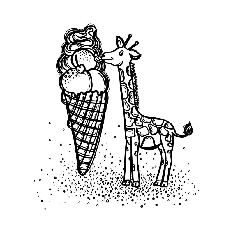 Ein Eis, so gross wie eine Giraffe