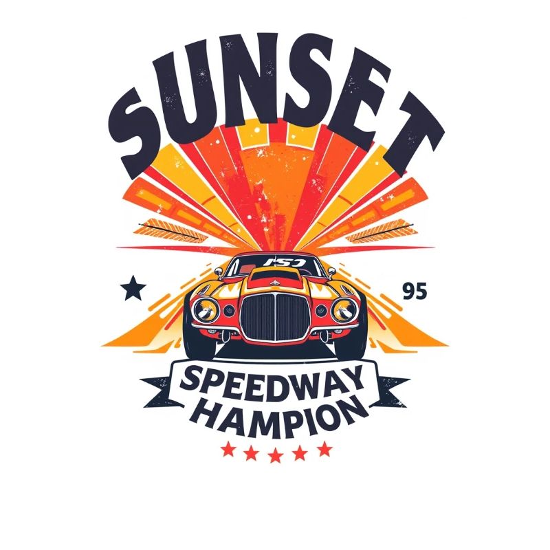 Sunset Speedway Champion Conception de course rétro