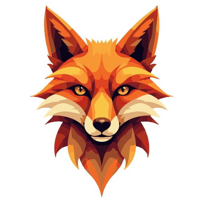 Geometric Ember Fox