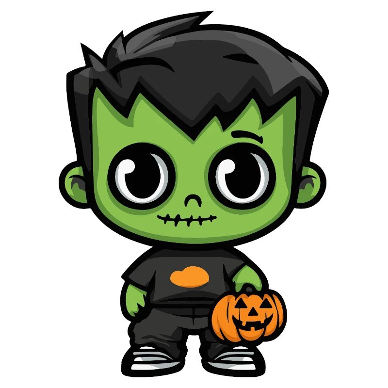 Zombie Halloween Niedlich Comic