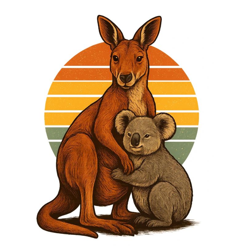 Känguru Koala Australische Freunde
