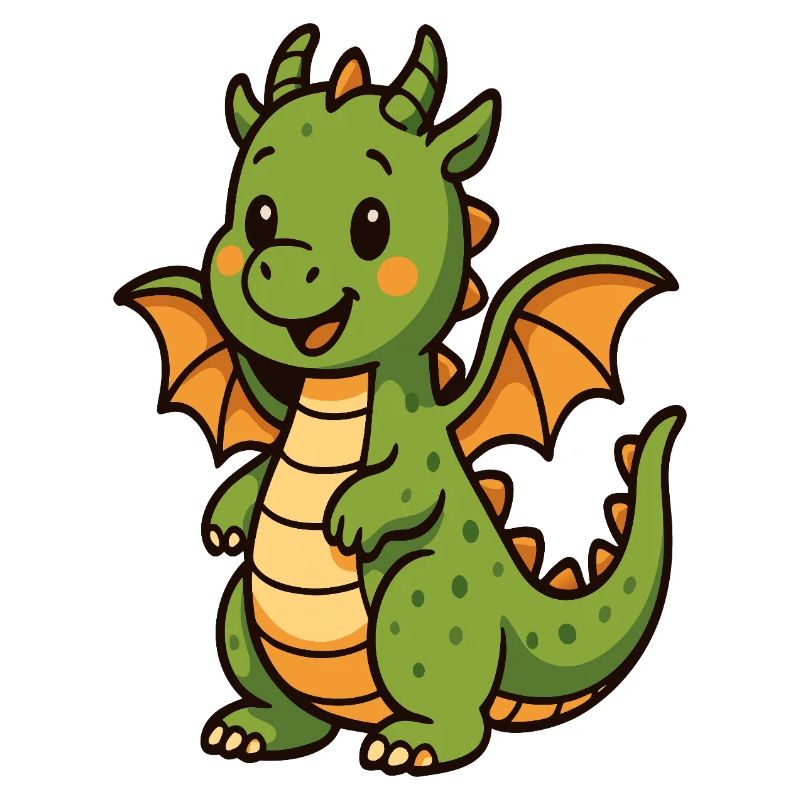 Kleiner Drachen im Comicstil