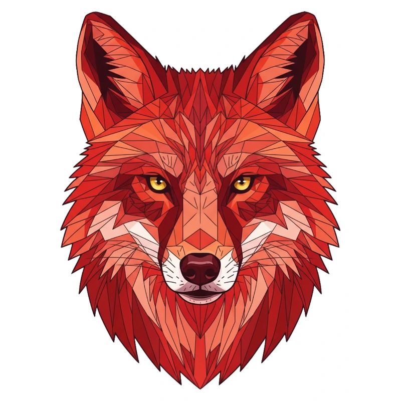 Polygonal Fox Head