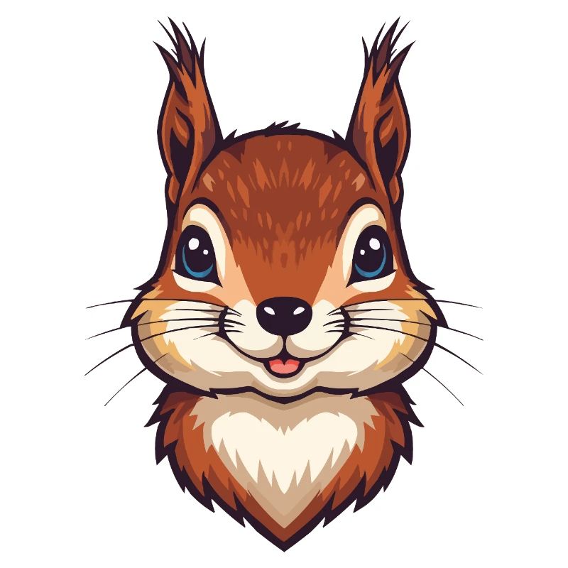 Süßer Eichhörnchen Kopf