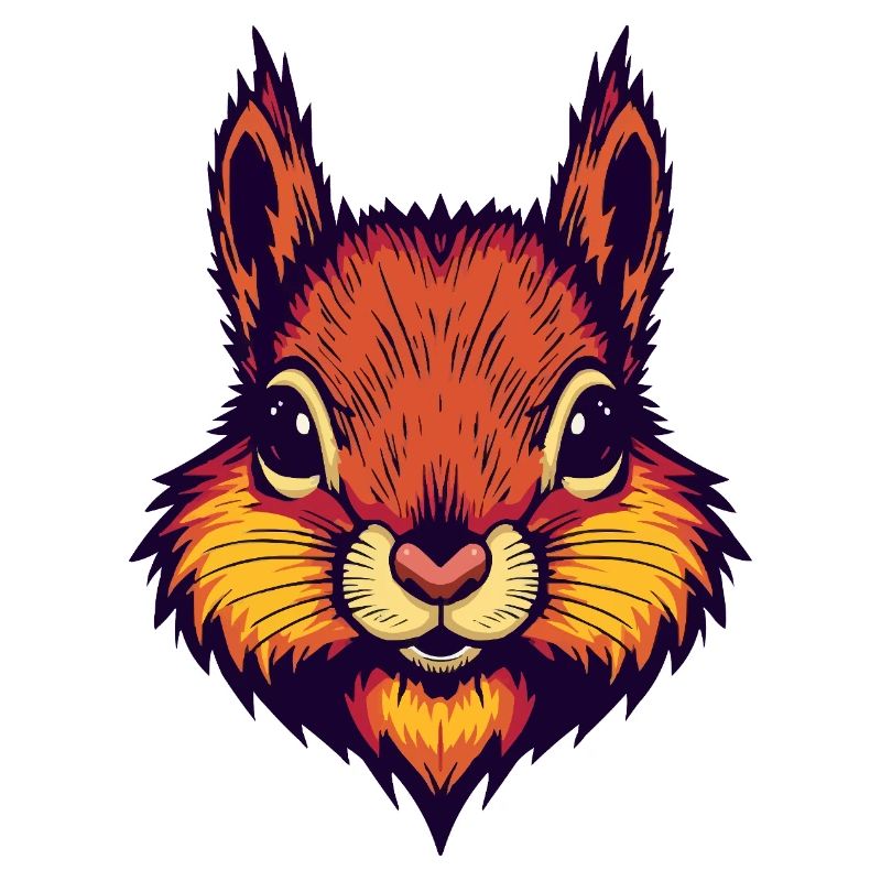 Leuchtend herbstliches Eichhörnchen 