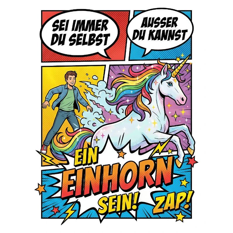 Einhorn Power im Pop-Comic