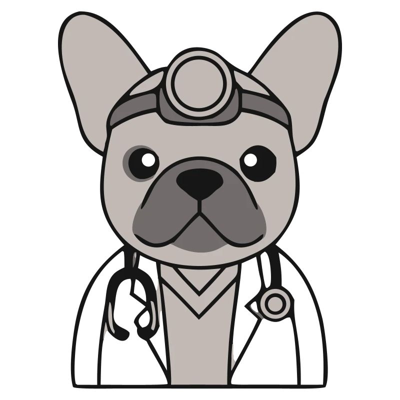 Frenchie Doctor Stethoscope Comic