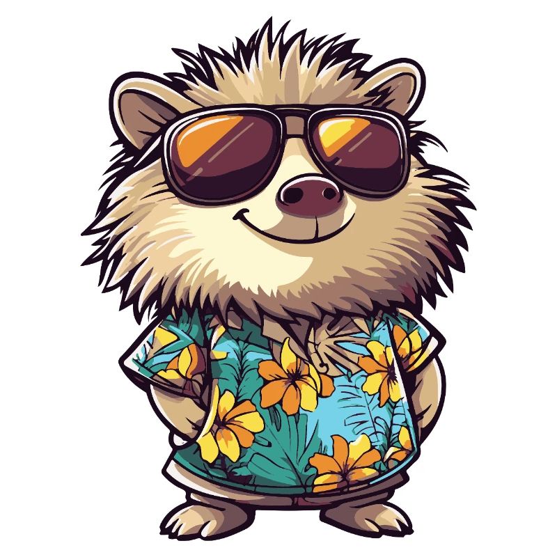 Igel Comic Urlaub