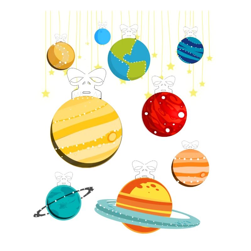 Système solaire de Noël Bauble