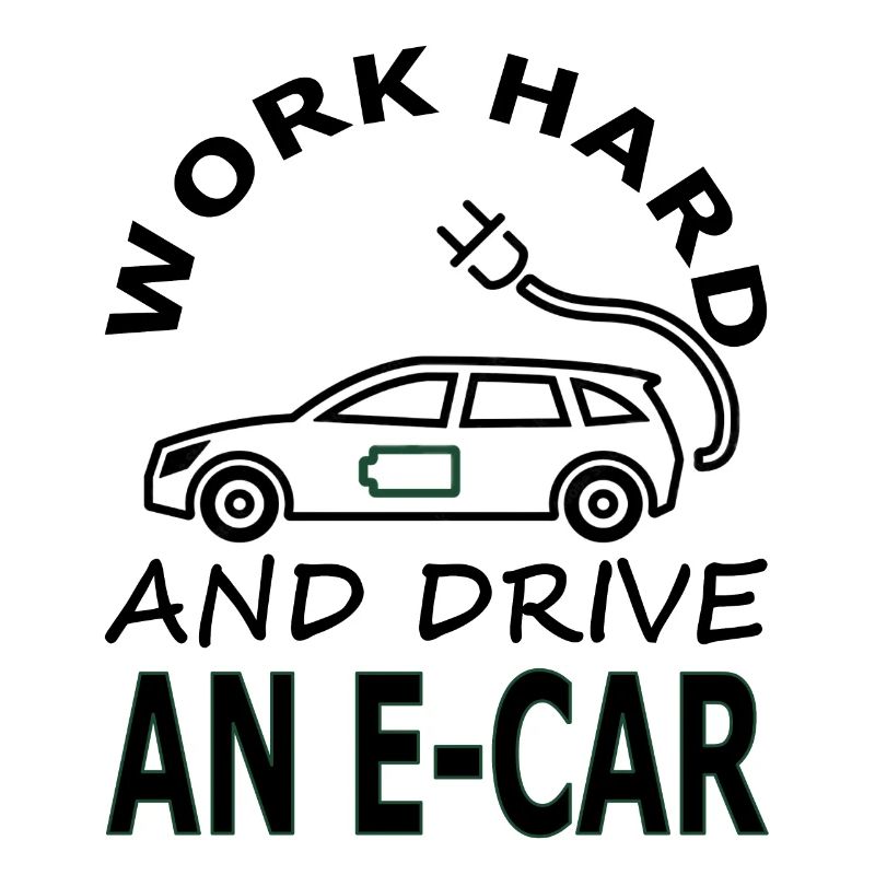 E-car driving e-car driver saying gift idea