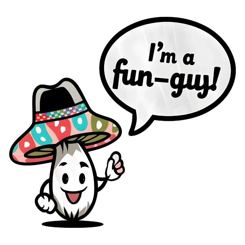 Fun-Guy Mushroom Speech Bubble Digital Art