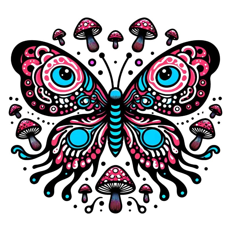 Papillon comique vibrant