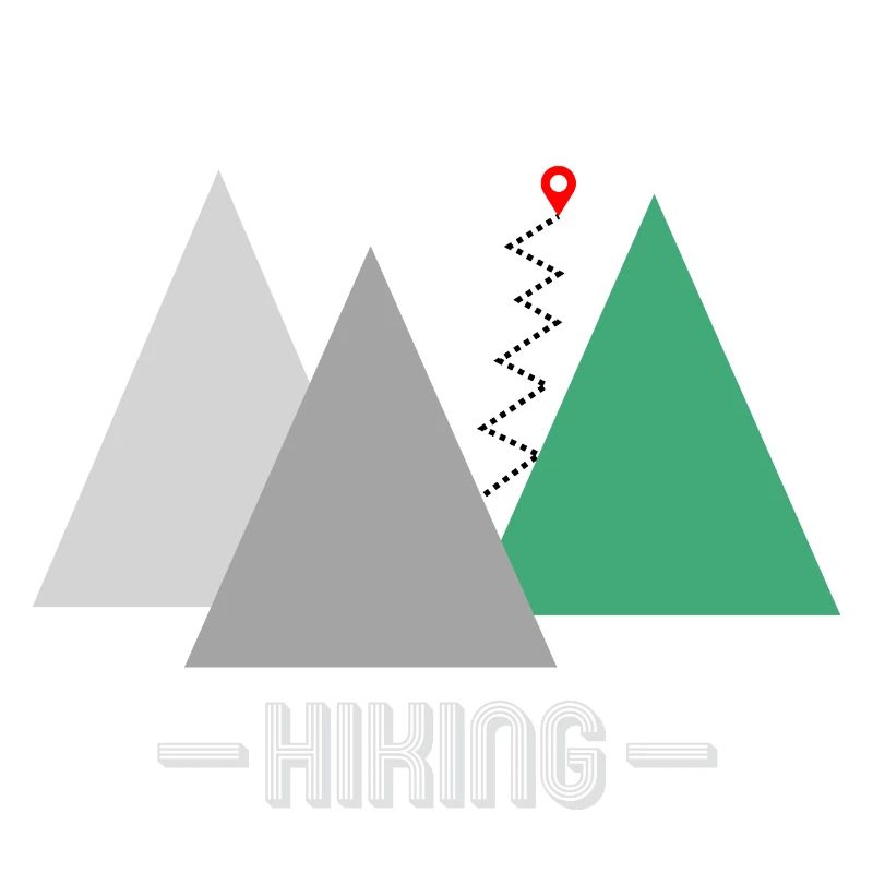 Conception de logo vert HIKING