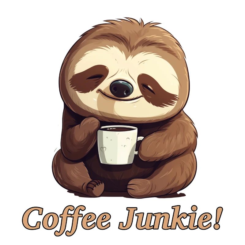 morning grouch coffee addicted sloth coffee junkie