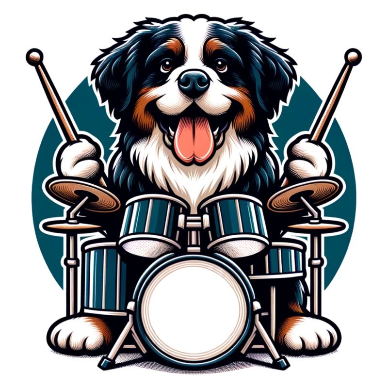 Cool Bernese Mountain Dog Drummer Drummer
