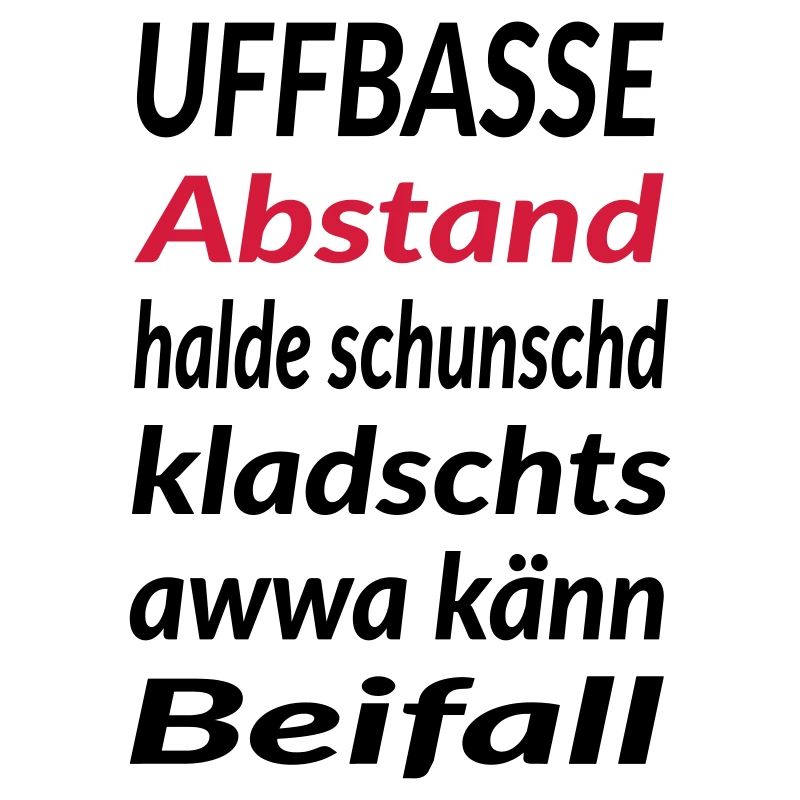 Uffbasse Abstand halde