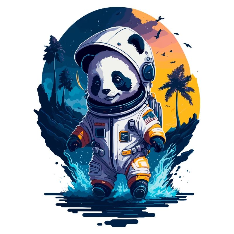 Mignon Panda Astronaute