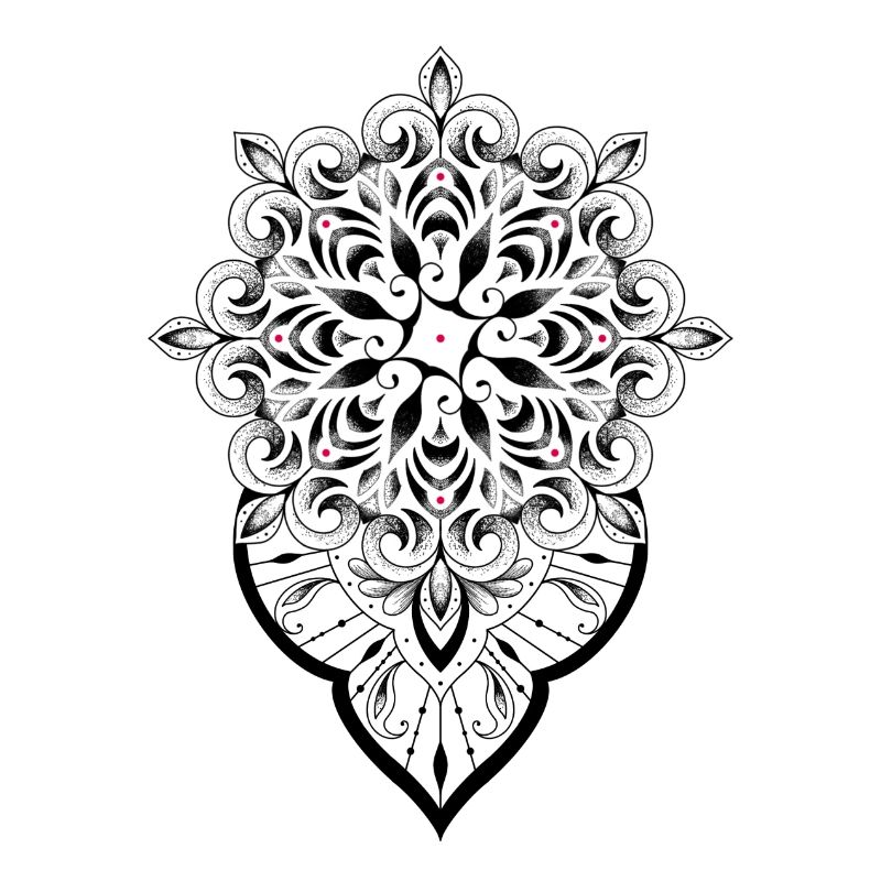 Mandala graphique dot work