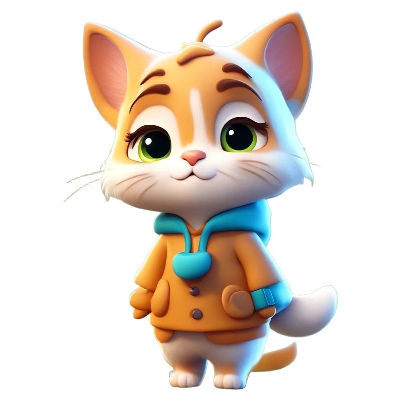 chat mignon d'automne