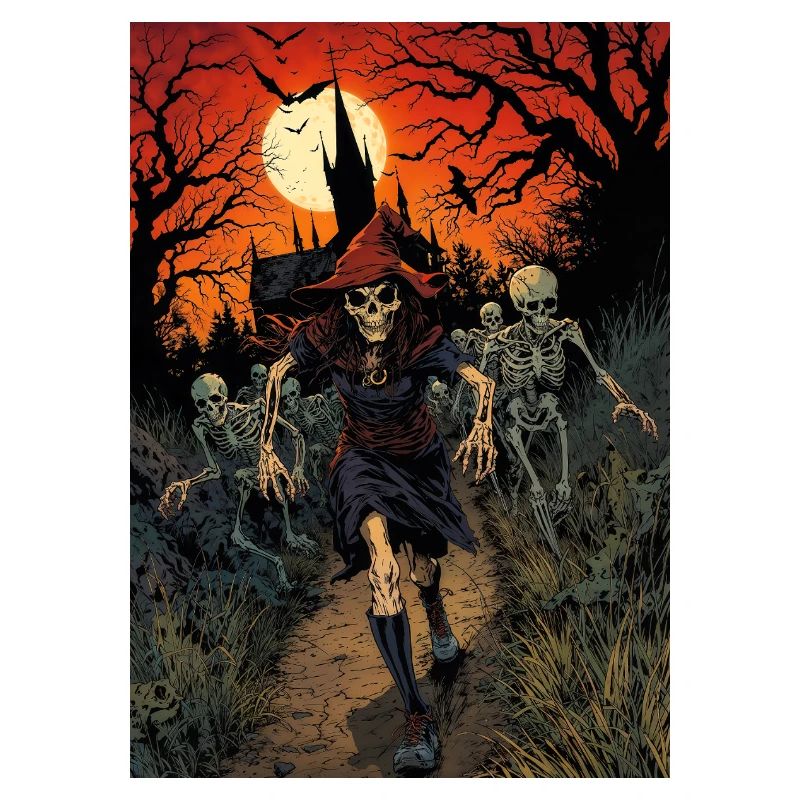 Grim Wanderer in Haunted Dusk
