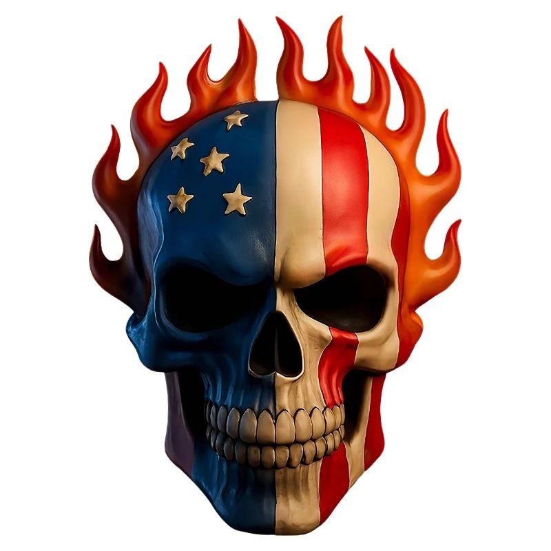 Flaming Flag Skull